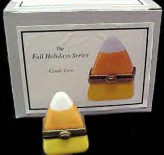 Candy Corn Porcelain Hinged Box Midwest NEW