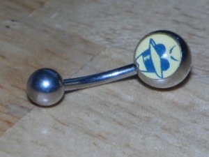 Gangster Mustache Face Navel 254