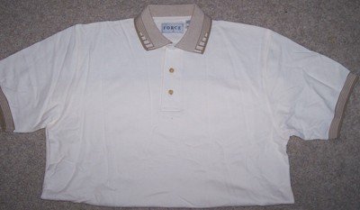 Men's XXL 2XL Polo style GOLF shirt creme