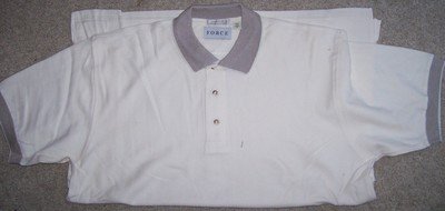 Mens Short Sleeve Polo Style GOLF Shirt XL Creme