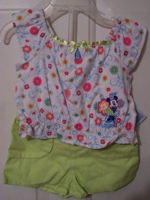 Clothes 4: Girls Disney Baby Minnie Mouse Short Set NWT 12 months FREE SHIPPING