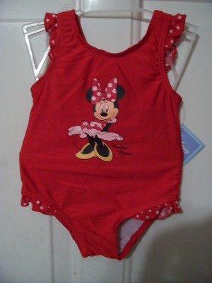 Girls Minnie Mouse Bathing Suit Size 18 months