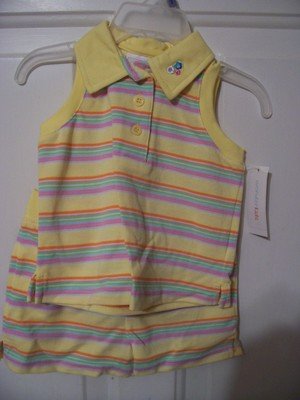 Girl's Yellow Summer Short Outfit Size 12 months