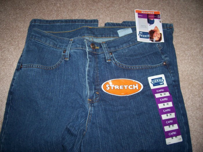 BRAND NEW Size 8 M Lee Rider Jeans Capri Jade