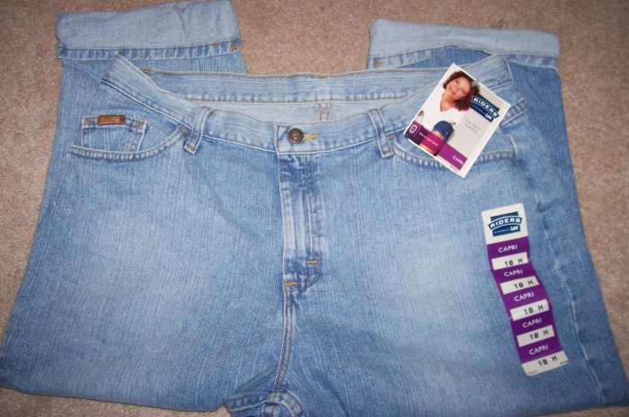 Size 18 M Lee Rider Jeans Capri Cabana Blast