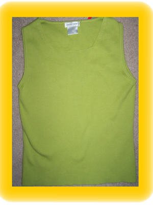 Saint Patrick's Day Pierre Cardin Green Knit Sleevelss Tank Shell Size Medium
