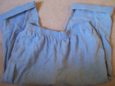 Easter Women's Jones of New York Gently Used Linnen Pants Light Blue XL