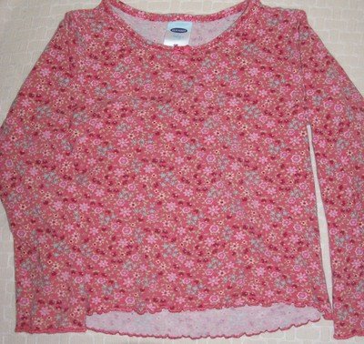 FREE SHIPPING!! OLD NAVY Long Sleeved Pink Flowered shirt 4T GENTLY USED
