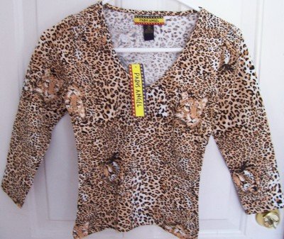 FREE SHIPPING!! Junior Safari Cheetah Animal Print Size Small