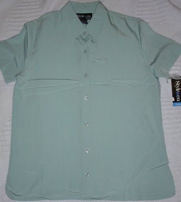 FREE SHIPPING Style and co Petite Size 2P Shirt Mint Green