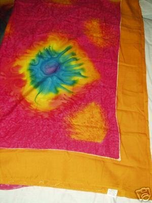 FREE SHIPPING Tye Dye Beach Sarong Pink and Yellow