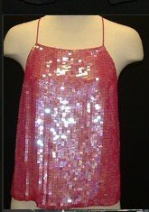FREE SHIPPING Fun Sequin Shirt, Pink, Size 10