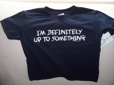 FREE SHIPPING I am Definiately up to something Attitude Tshirt Dark Blue 4T