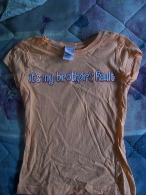 FREE SHIPPING Girls XS Attitude Tshirt Now & Zen MY BROTHER'S FAULT