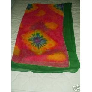 FREE SHIPPING Beautiful Green and Pink Beach Sarong