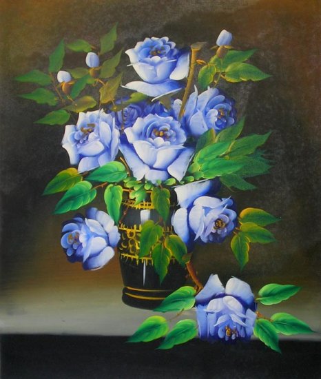 Bunch of blue flowers