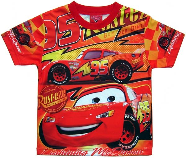 DISNEY PIXAR CARS RED T-SHIRT OFFICIAL ANY SIZE
