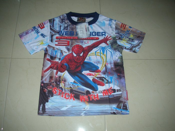 SPIDERMAN 3 BLUE AND WHITE T-SHIRT ANY SIZE