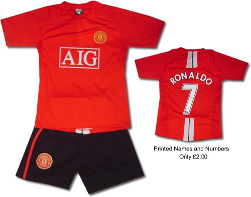 MAN UTD HOME KIDS Football kit Soccer shirt ChildrensS-XXL