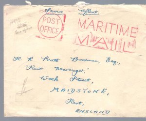 Maritime Mail Stamp cover HMS Sea Aphis FREE POSTAGE