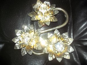 Gold Toned Candle Holder