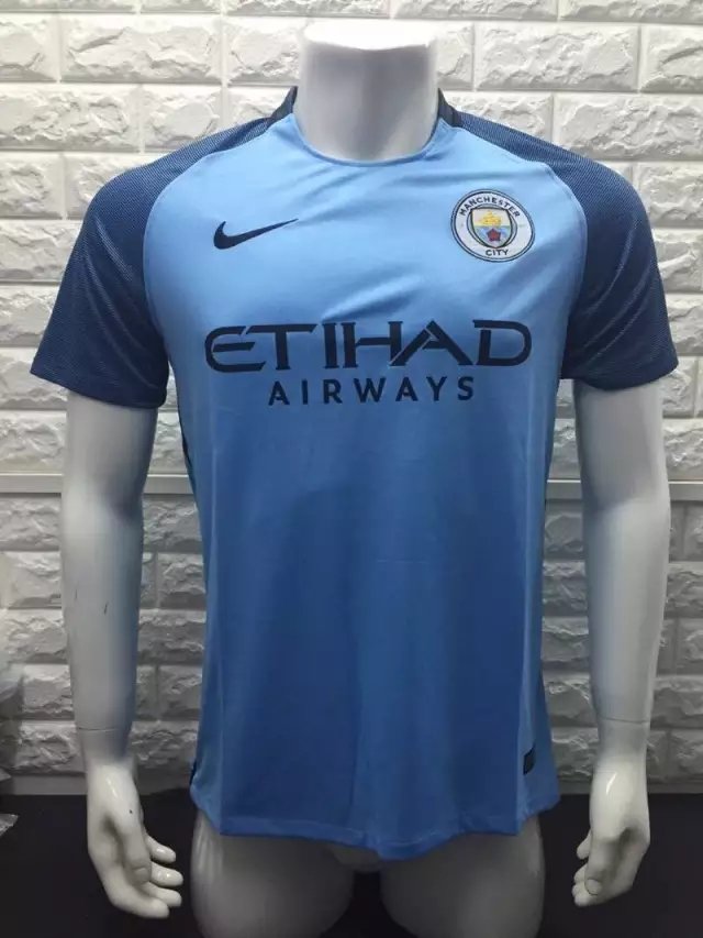 16/17 Man City Home Soccer Jersey Shirt Football Sport Tee
