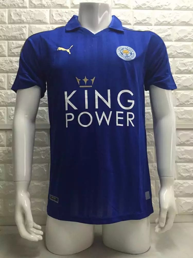 16/17 Leicester City Home Soccer Jersey Shirt Football Sport Tee