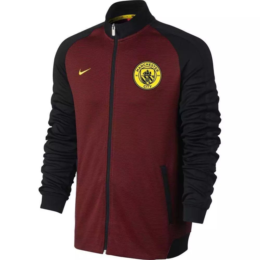 Training Jacket 16/17 Man City Soccer Football Coat & Long Sleeve