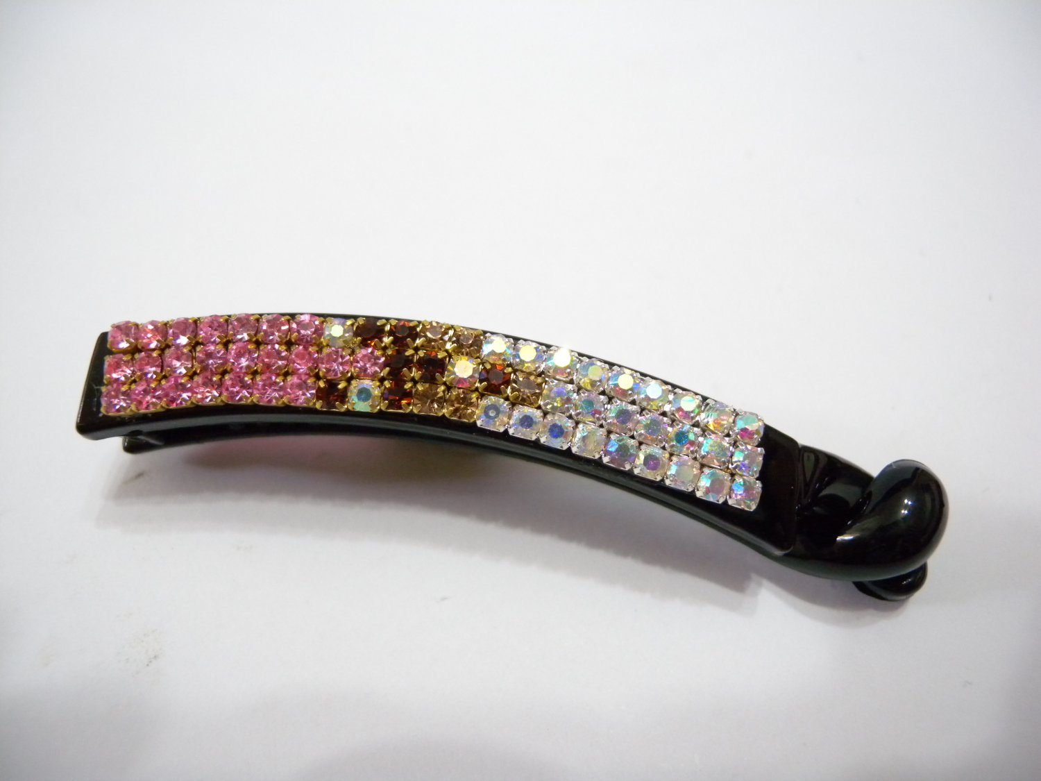 100% New Multi-Color Crystal Banana Clip/Hair Clip
