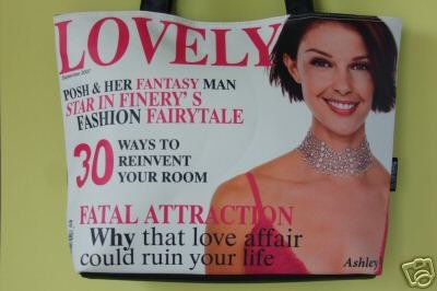 Unique magazine cover tote/shoulder bag