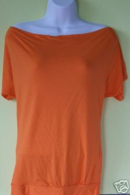 ORANGE BLOUSE WITH UNIQUE BACK DESIGN