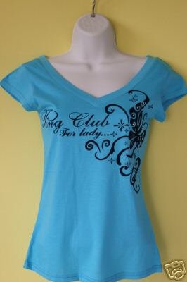BLUE "V" NECK T-SHIRT