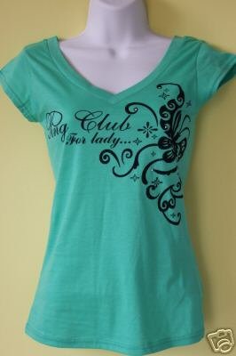 GREEN "V" BACK T-SHIRT