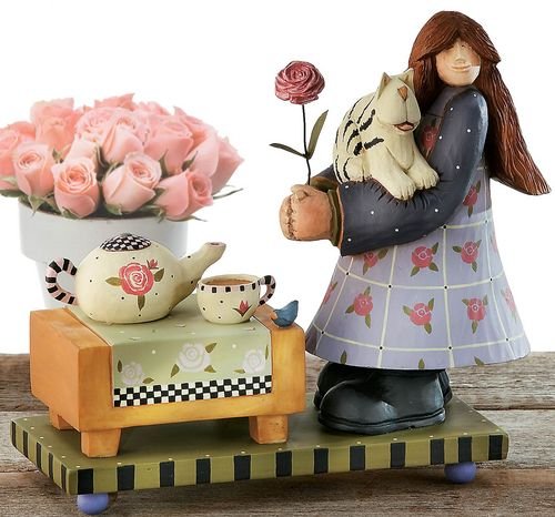 Willieraye Studio Collection Girl With Tea Table