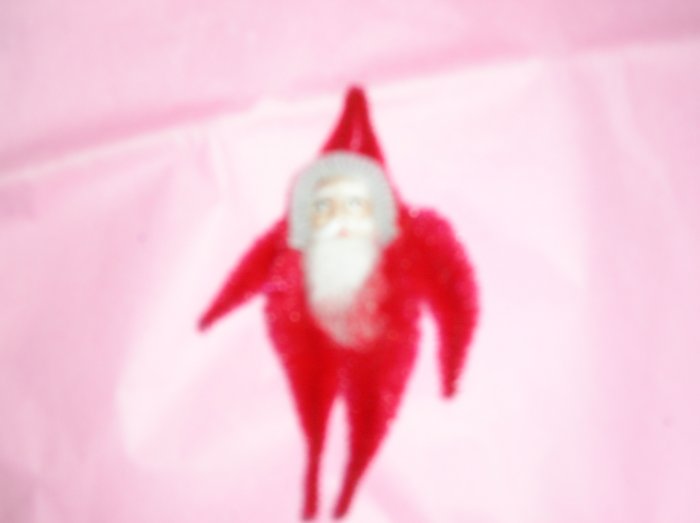 Chenille Santa RED 3.75 inches cotton beard