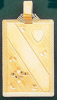 14 K Gold Engravable Diamond Cut plate - Text