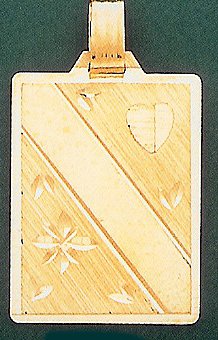 14 K Gold Diamond Cut engravable slate - Text