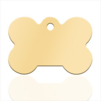 Small dog bone Gold plated pendant - Text