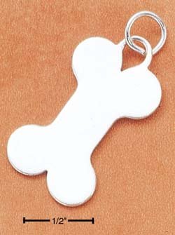 Small Sterling Silver Dog tag Pendant - Text