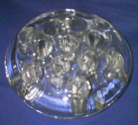 Vintage Clear Glass Pen Holder / Paper Weight
