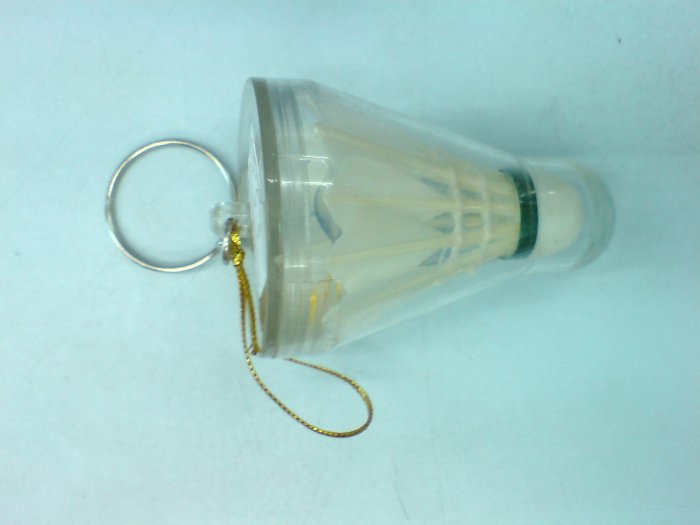 Mini shuttlecock keychain