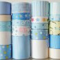 20 Yards Ribbon Lot, It's A Boy! Baby Shower, Diapers Bottles Pacifiers Feet Baptism, Blue, S3
