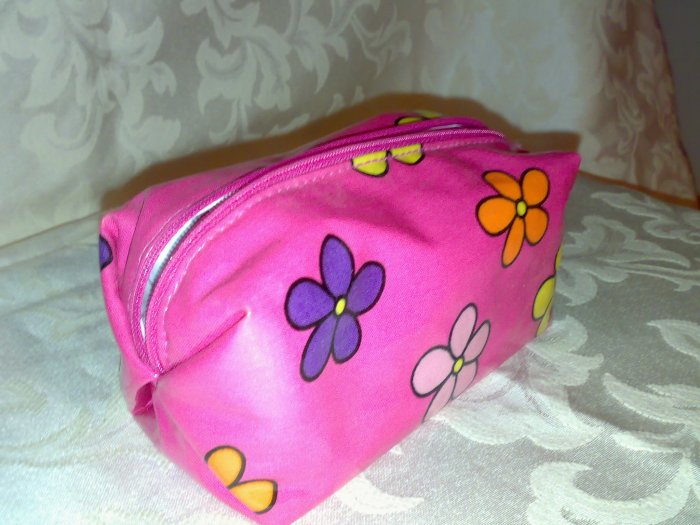 Pink Flowery Pouch