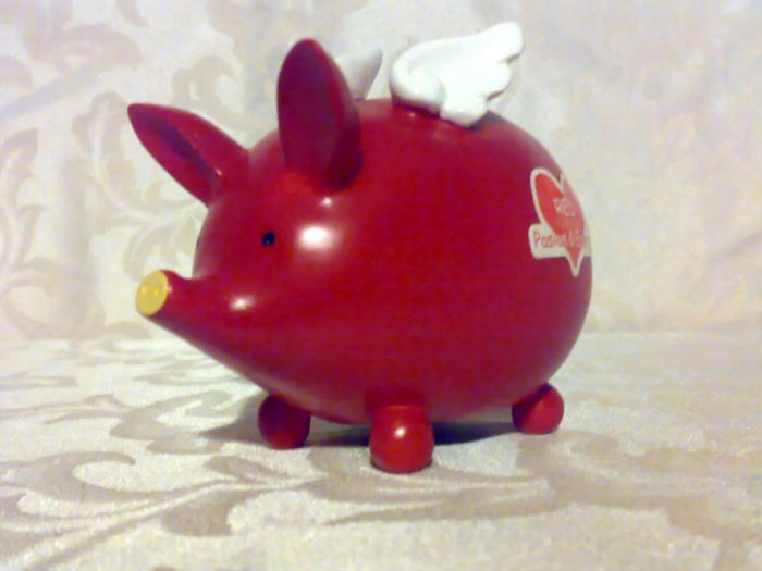 Red Colour Therapy Piggy Bank