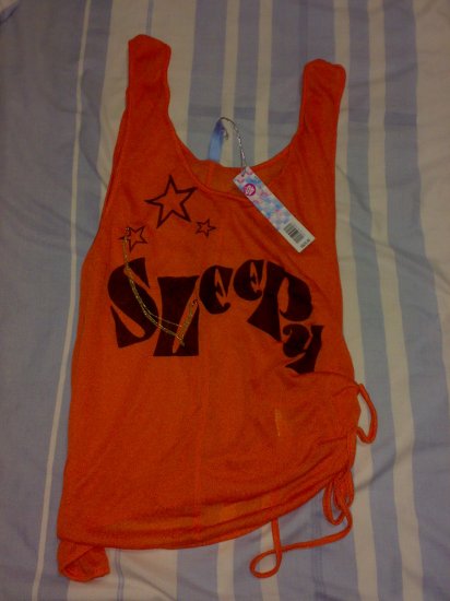 E-base orange tank top