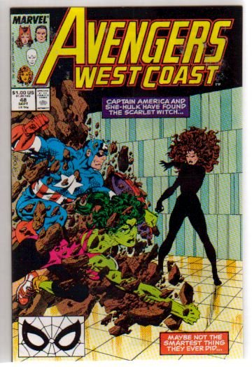 AVENGERS WEST COAST #48 VF+ SCARLET WITCH