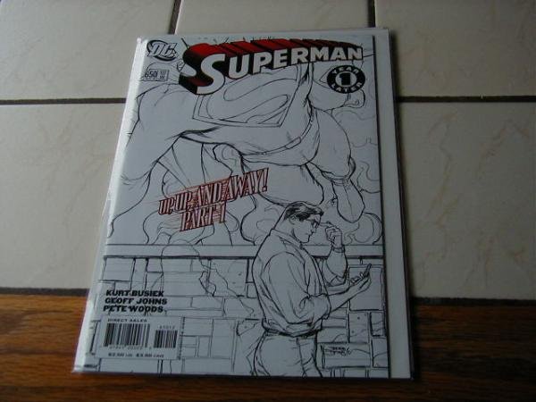 SUPERMAN #650 NM BLACK AND WHITE COVER