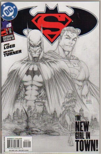 SUPERMAN BATMAN #8 VARIANT SKETCH COVER NM