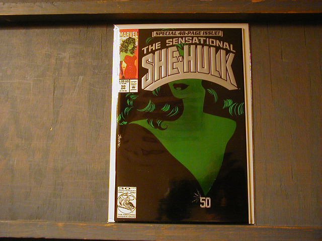 SENSATIONAL SHE-HULK # 50 GREEN FOIL COVER VF/NM