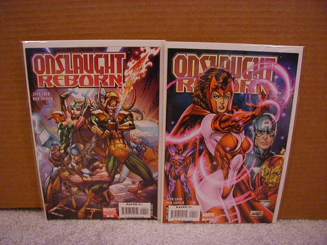 ONSLAUGHT REBORN #4 SET OF BOTH 1ST PRINTINGS NM REGULAR AND VARIANT COVERS